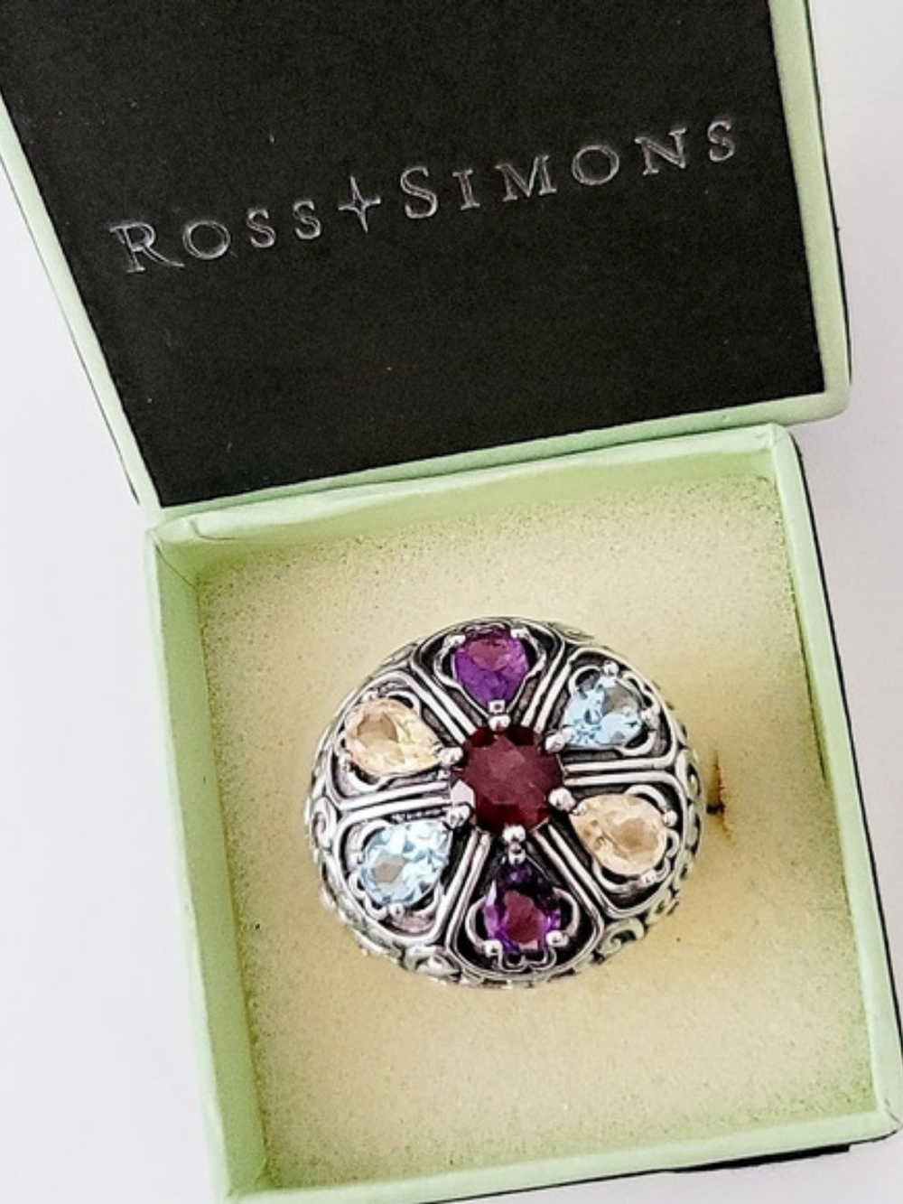 Ross-Simons Multicolor Gemstone Statement Ring